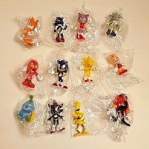 Sonic The Hedgehog Mini Figures Toys Cake Toppers Tails Eggman Knuckles …